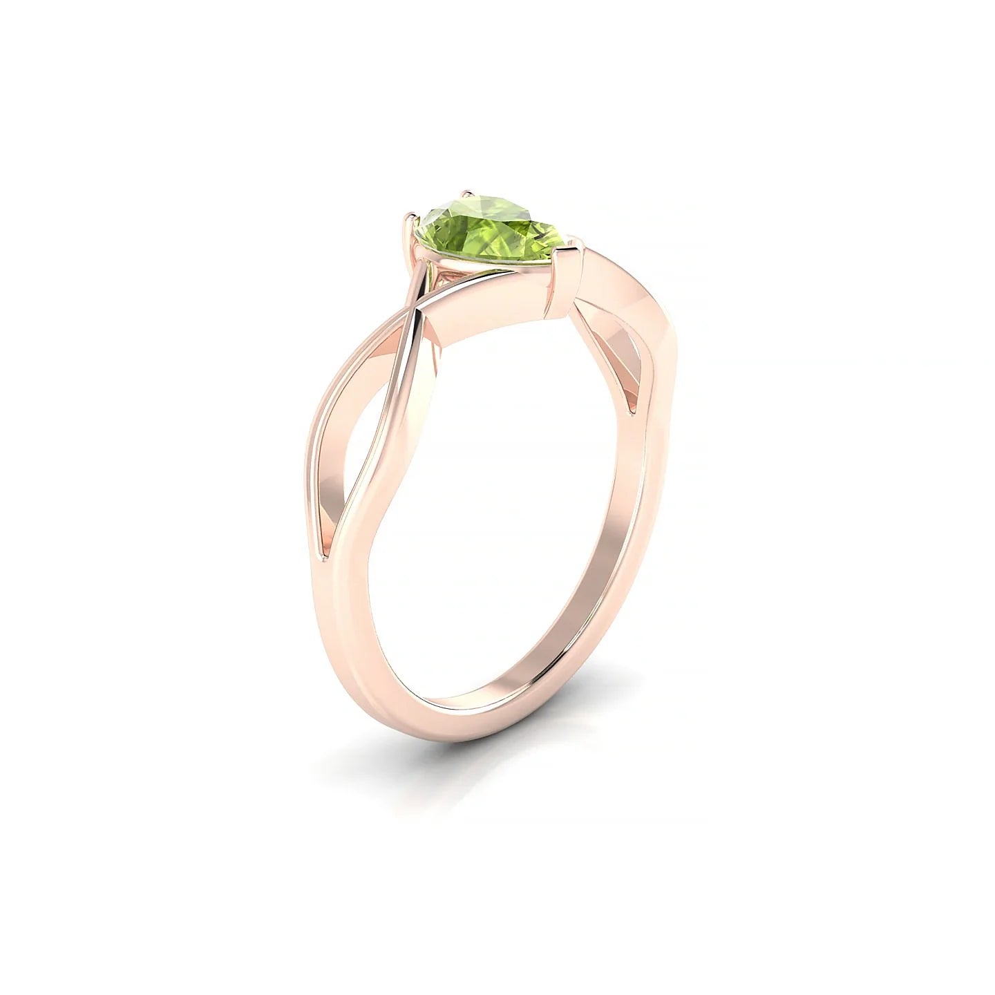 Daze | 18k Rose Gold 7 x 5 mm Pear Peridot Ring