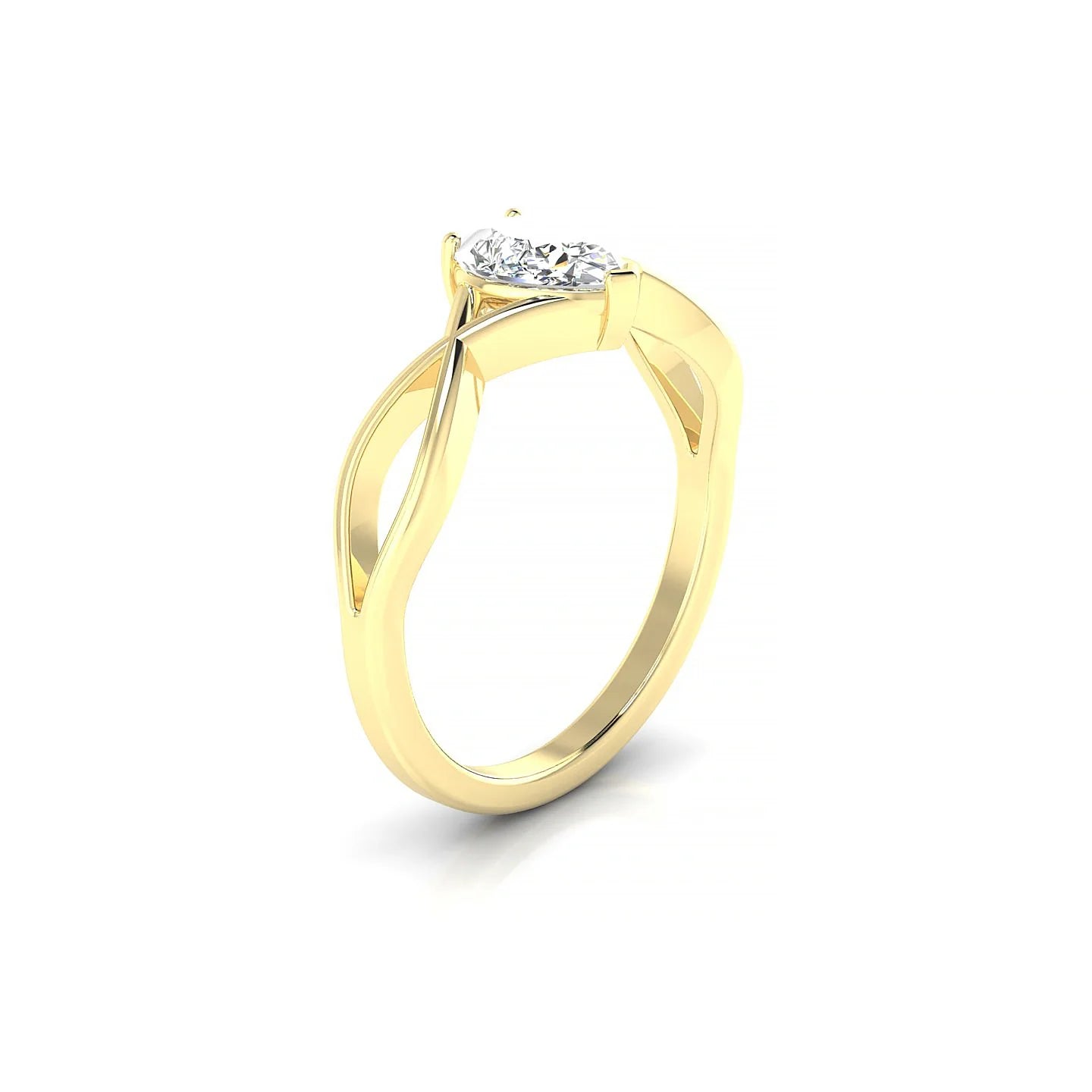 Daze | 18k Yellow Gold 7 x 5 mm Pear Diamond Ring