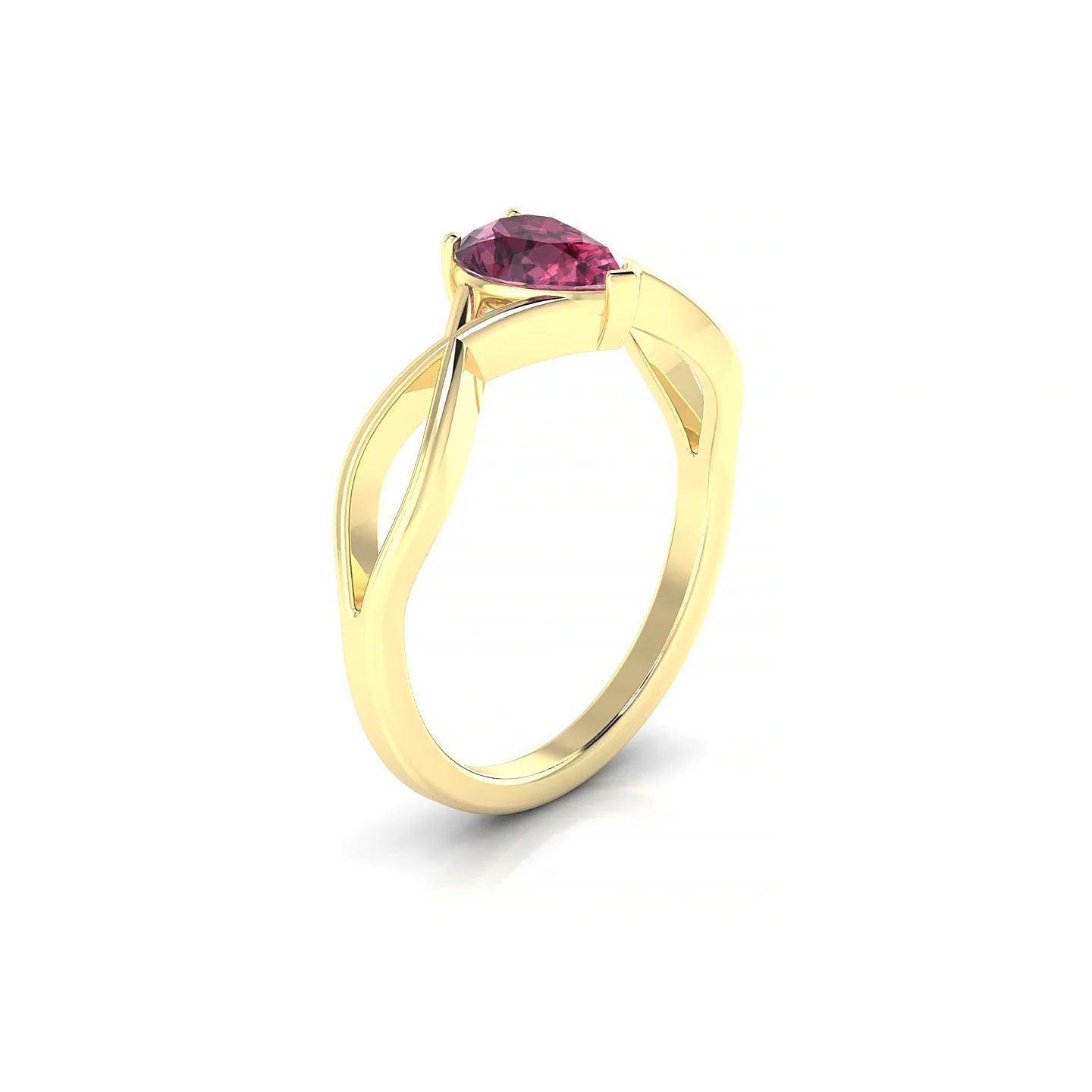 Daze | 18k Yellow Gold 7 x 5 mm Pear Rhodolite Ring