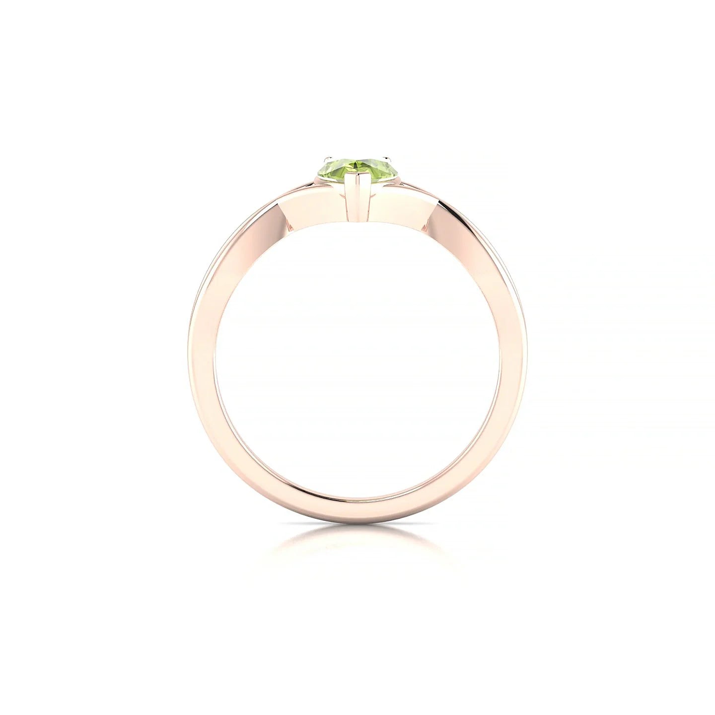 Daze | 18k Rose Gold 7 x 5 mm Pear Peridot Ring