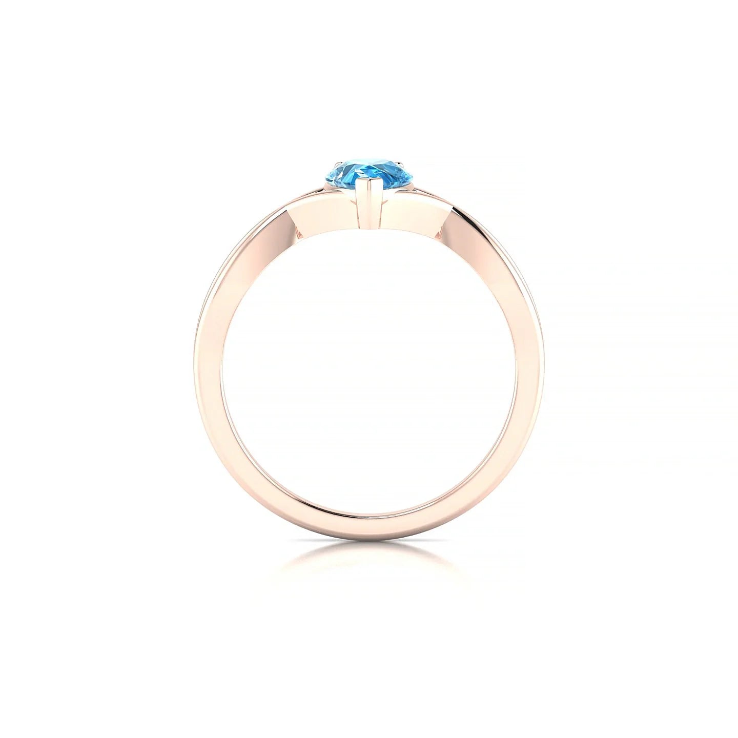 Daze | 18k Rose Gold 7 x 5 mm Pear Topaz Ring