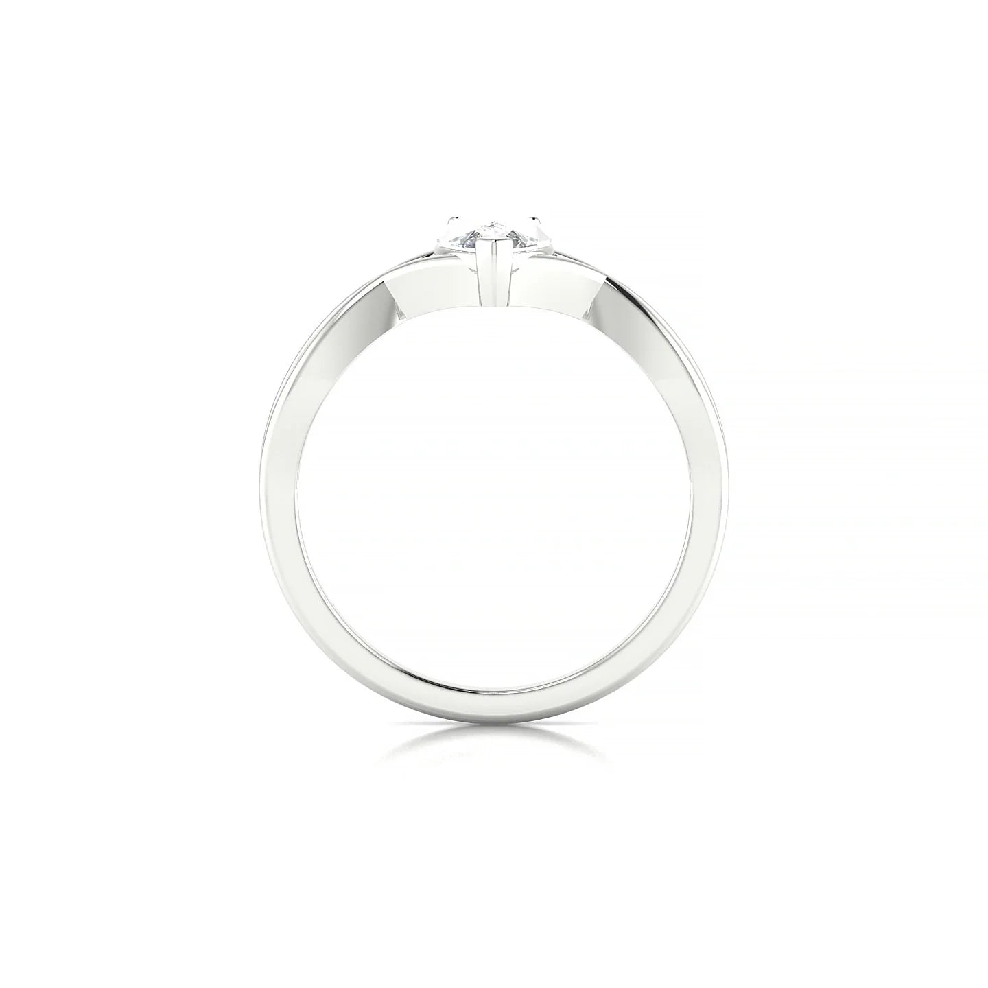 Daze | 18k White Gold 7 x 5 mm Pear Diamond Ring