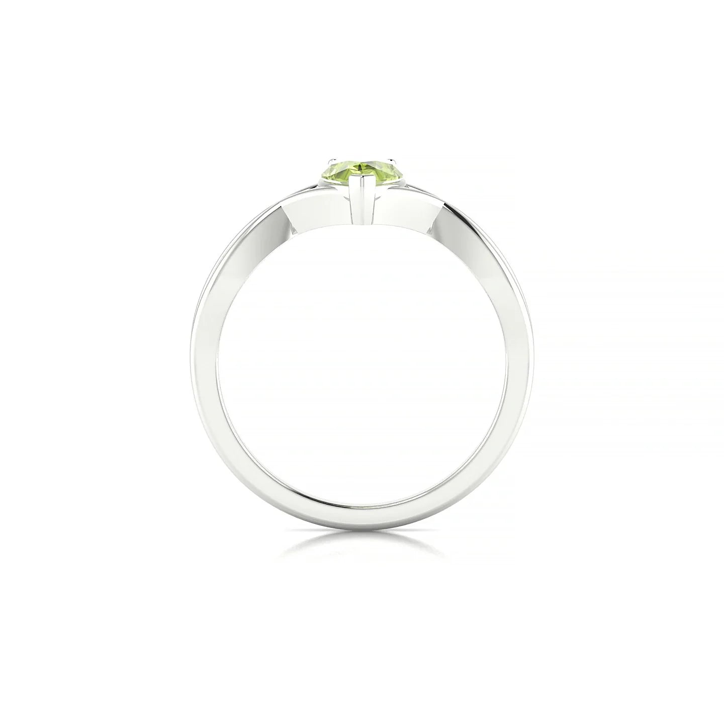 Daze | 18k White Gold 7 x 5 mm Pear Peridot Ring