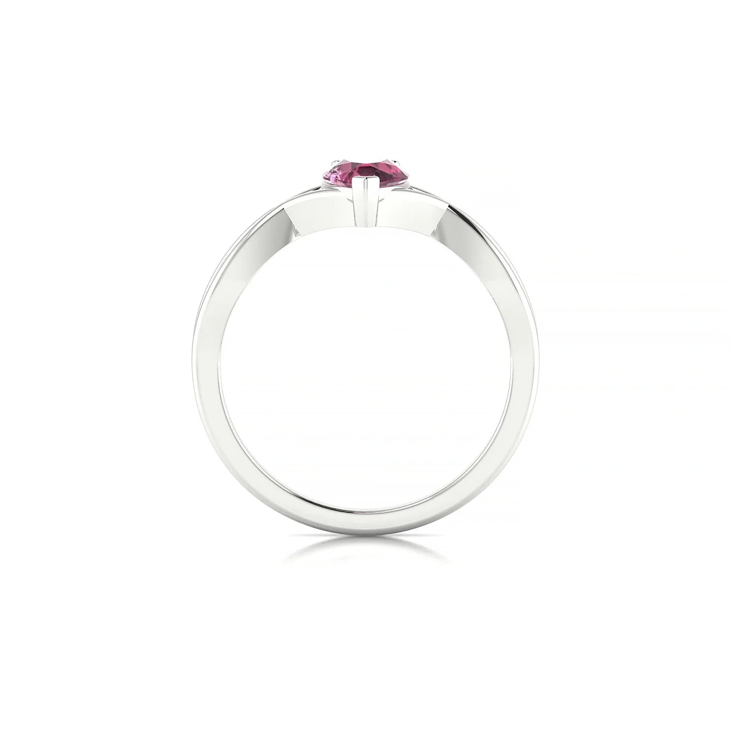 Daze | 18k White Gold 7 x 5 mm Pear Rhodolite Ring