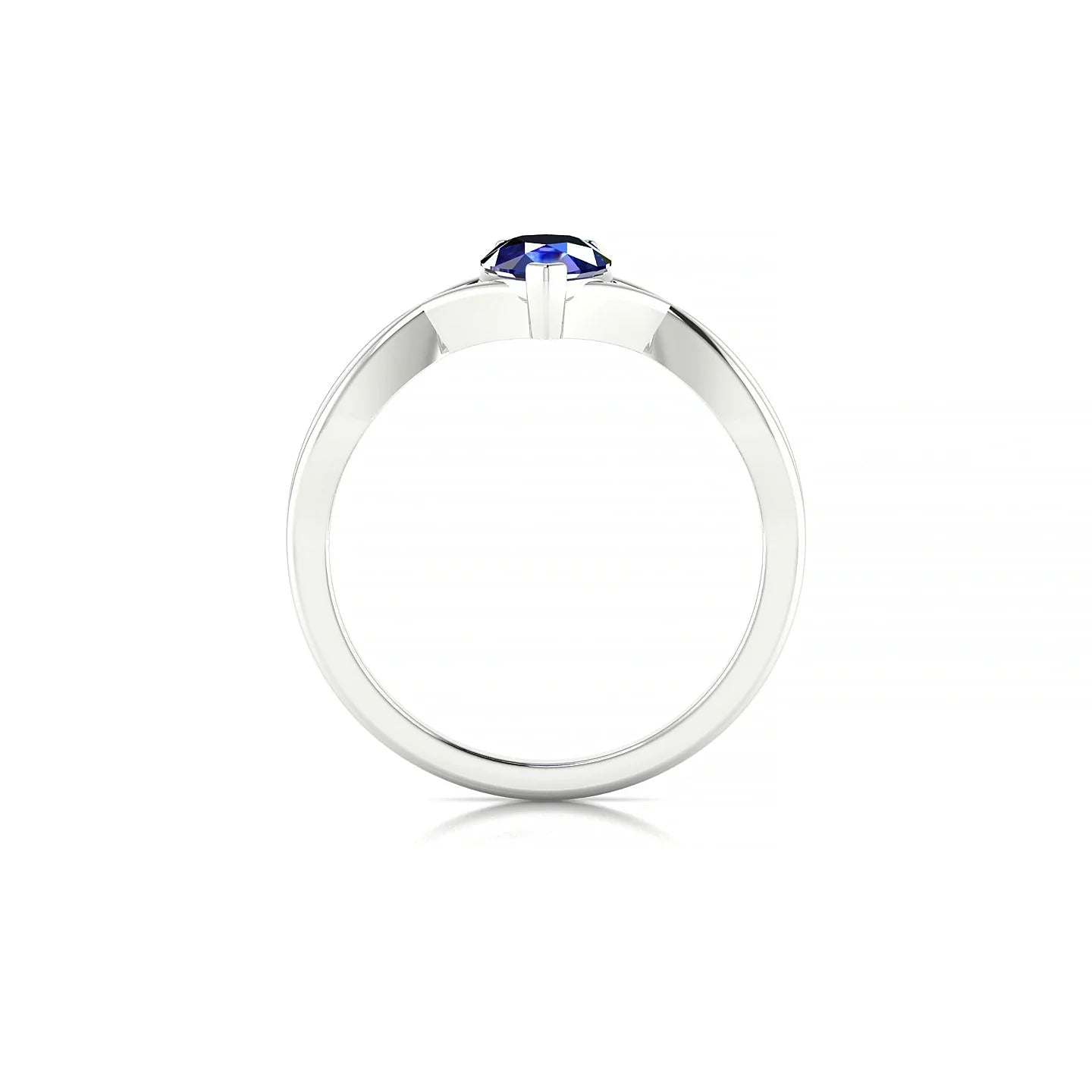 Daze | 18k White Gold 7 x 5 mm Pear Sapphire Ring