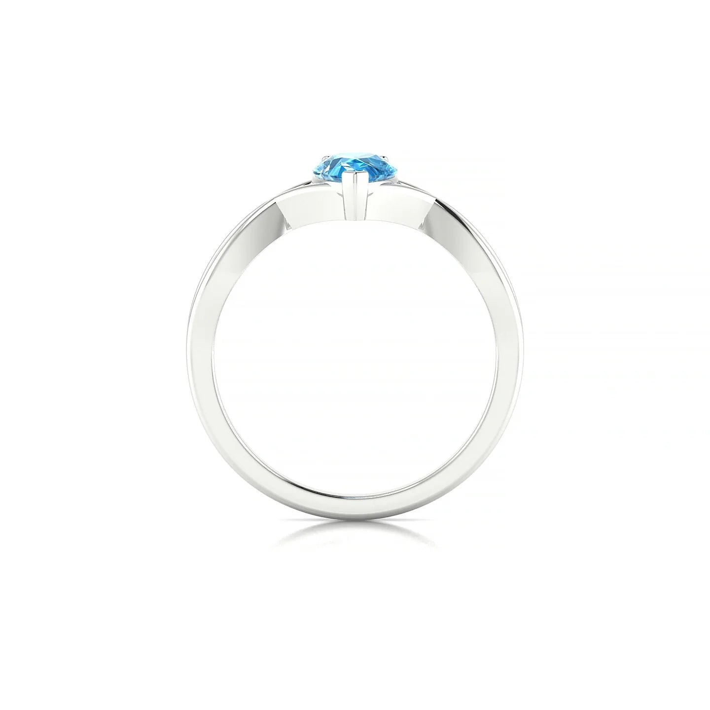Daze | 18k White Gold 7 x 5 mm Pear Topaz Ring