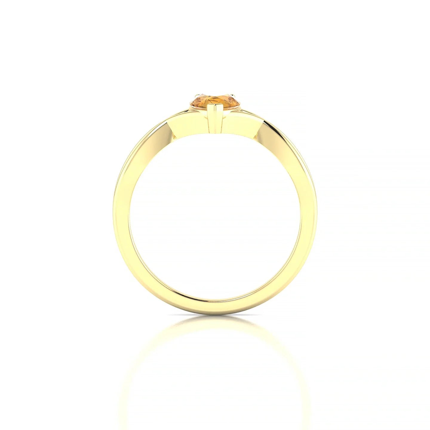 Daze | 18k Yellow Gold 7 x 5 mm Pear Citrine Ring