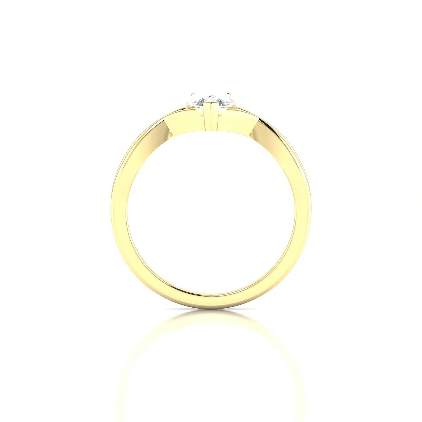 Daze | 18k Yellow Gold 7 x 5 mm Pear Diamond Ring