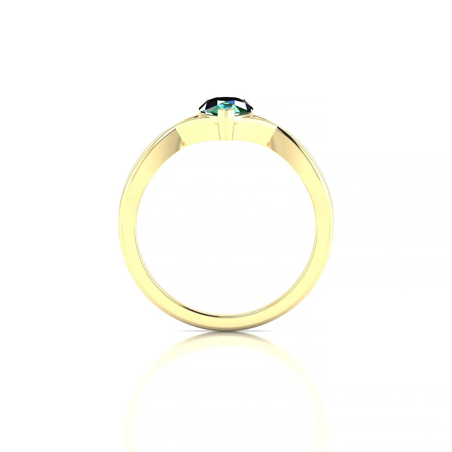 Daze | 18k Yellow Gold 7 x 5 mm Pear Emerald Ring
