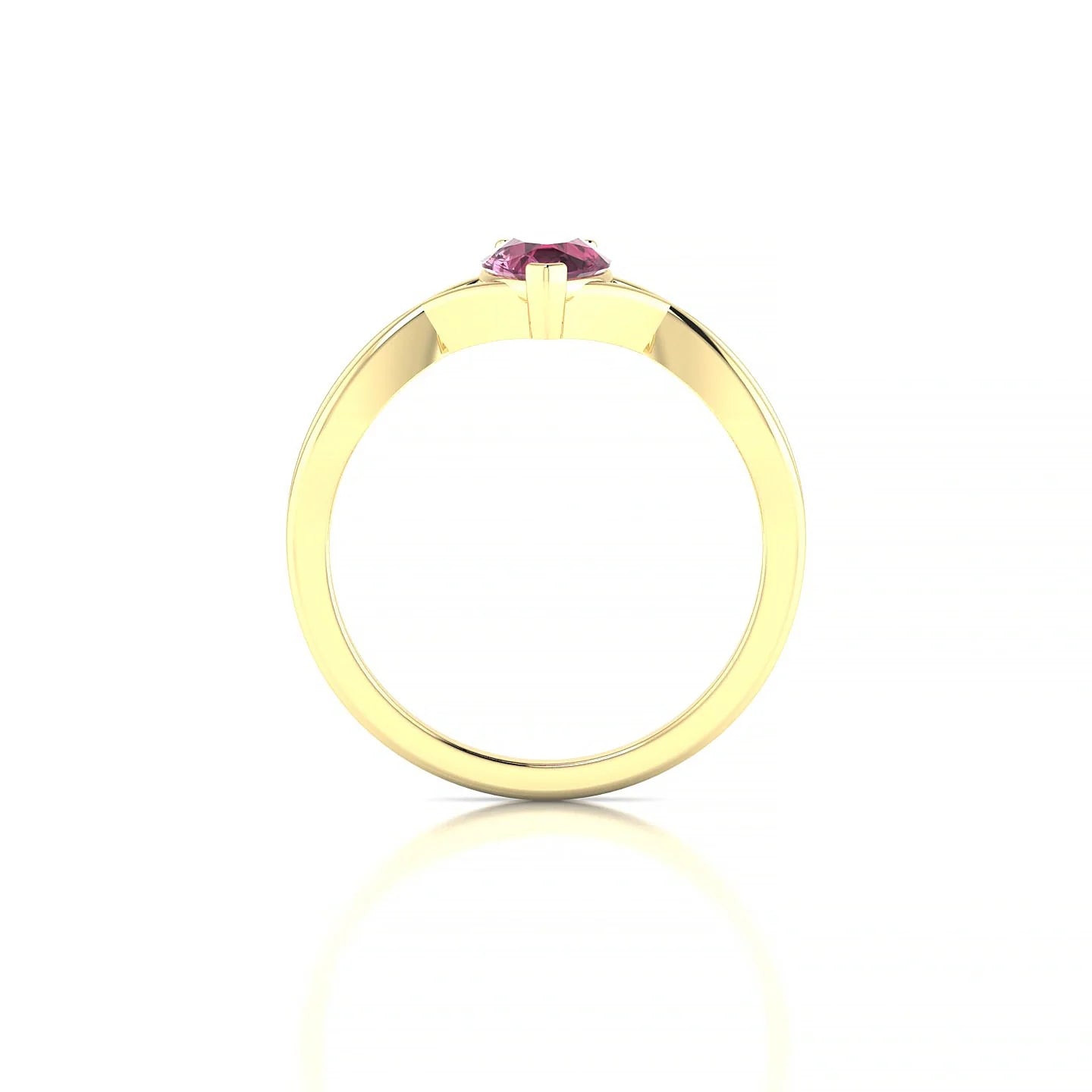 Daze | 18k Yellow Gold 7 x 5 mm Pear Rhodolite Ring