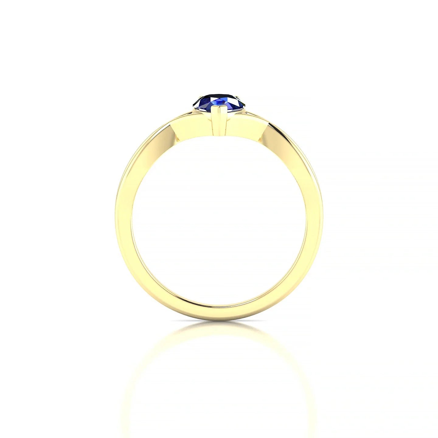 Daze | 18k Yellow Gold 7 x 5 mm Pear Sapphire Ring