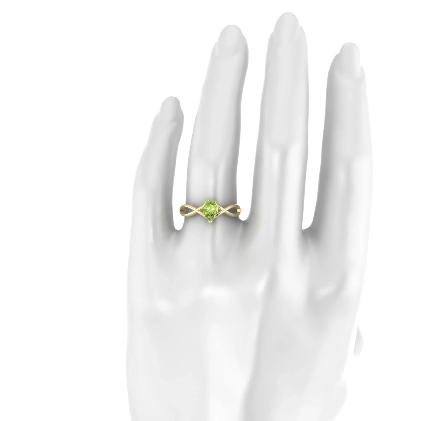 Daze | 18k Yellow Gold 7 x 5 mm Pear Peridot Ring