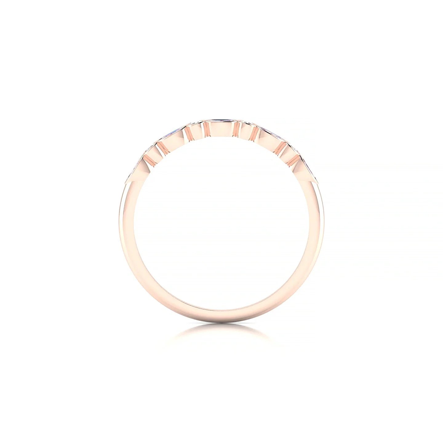 Delight | 18k Rose Gold 3 x 1.5 mm Marquise Pink Sapphire Ring