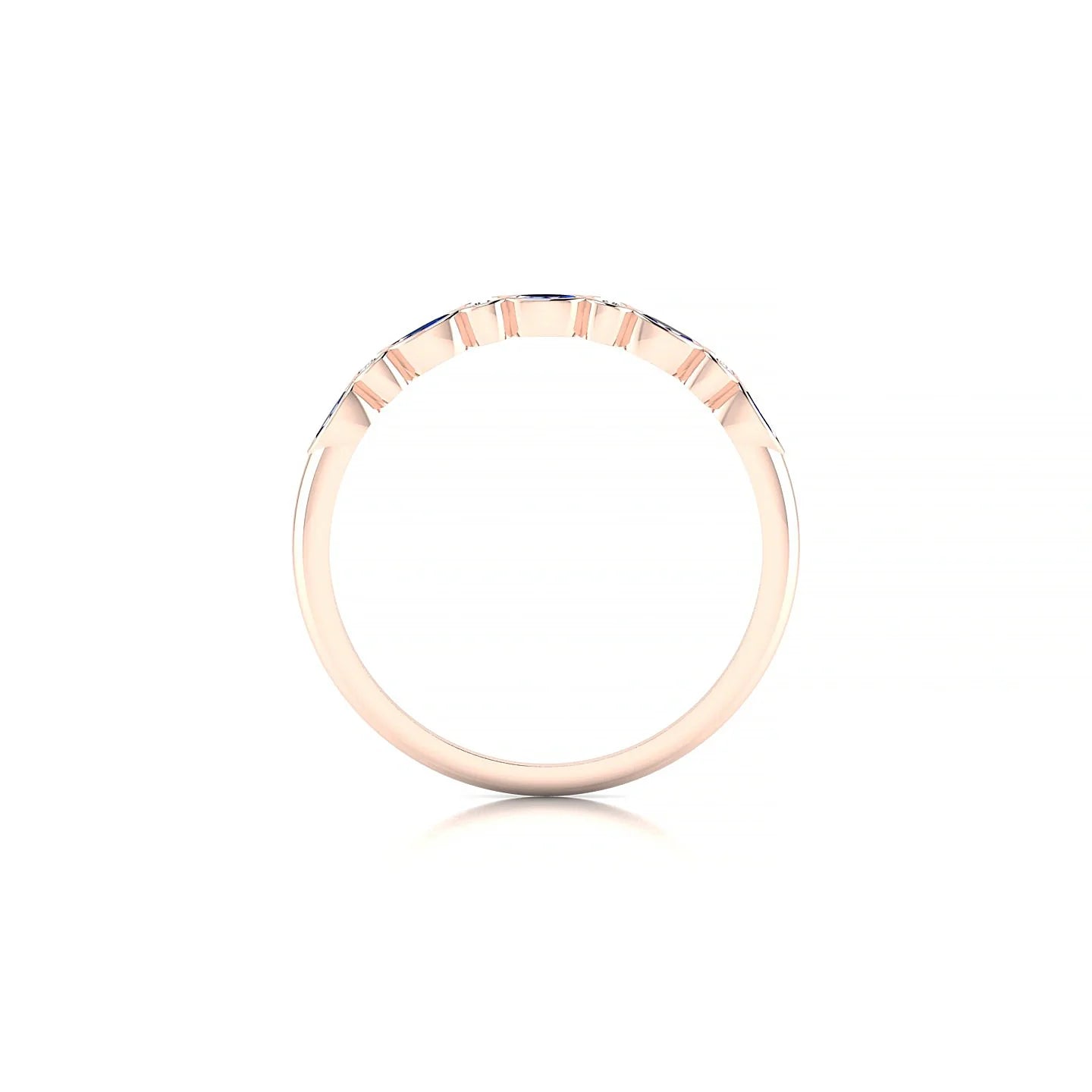 Delight | 18k Rose Gold 3 x 1.5 mm Marquise Sapphire Ring