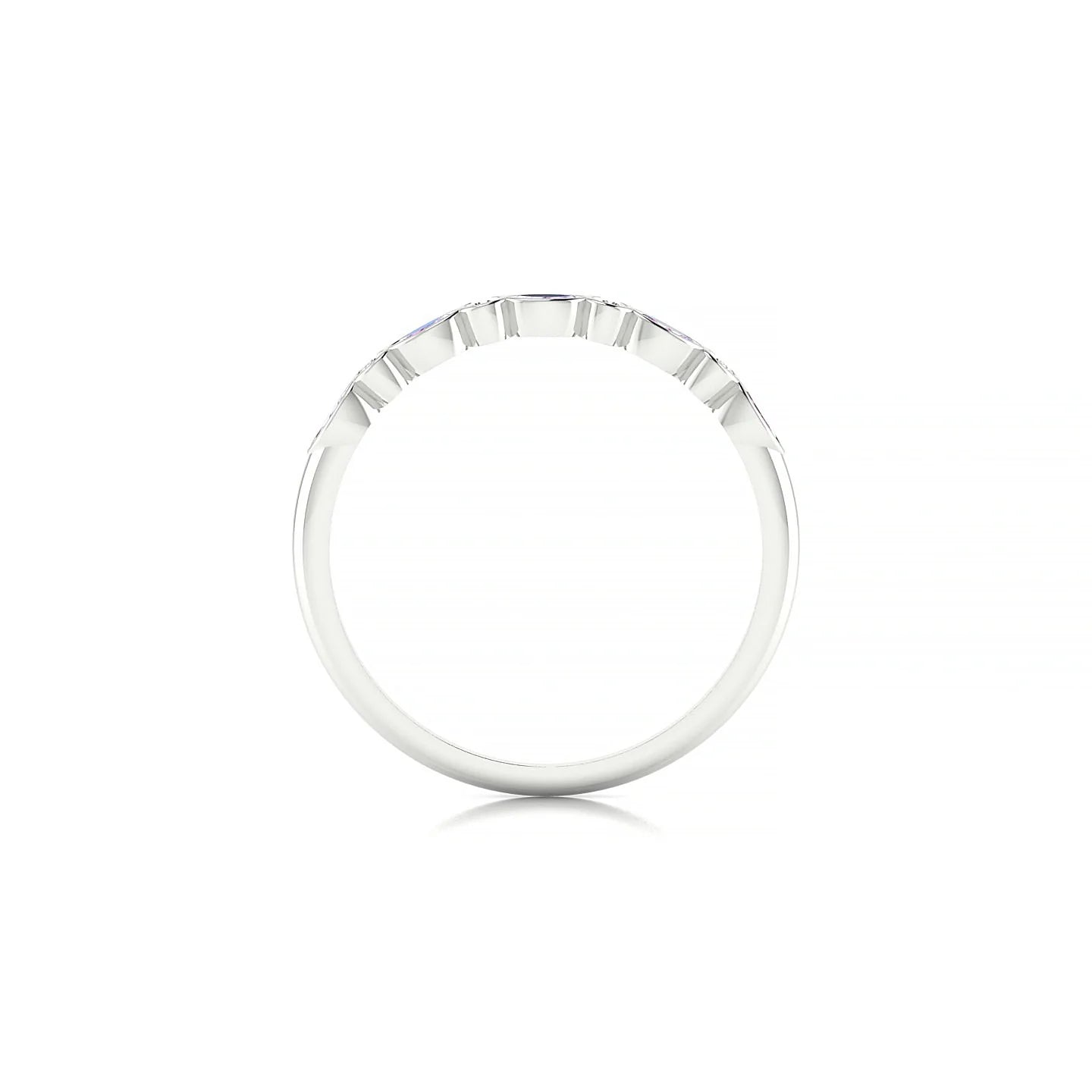 Delight | 18k White Gold 3 x 1.5 mm Marquise Pink Sapphire Ring