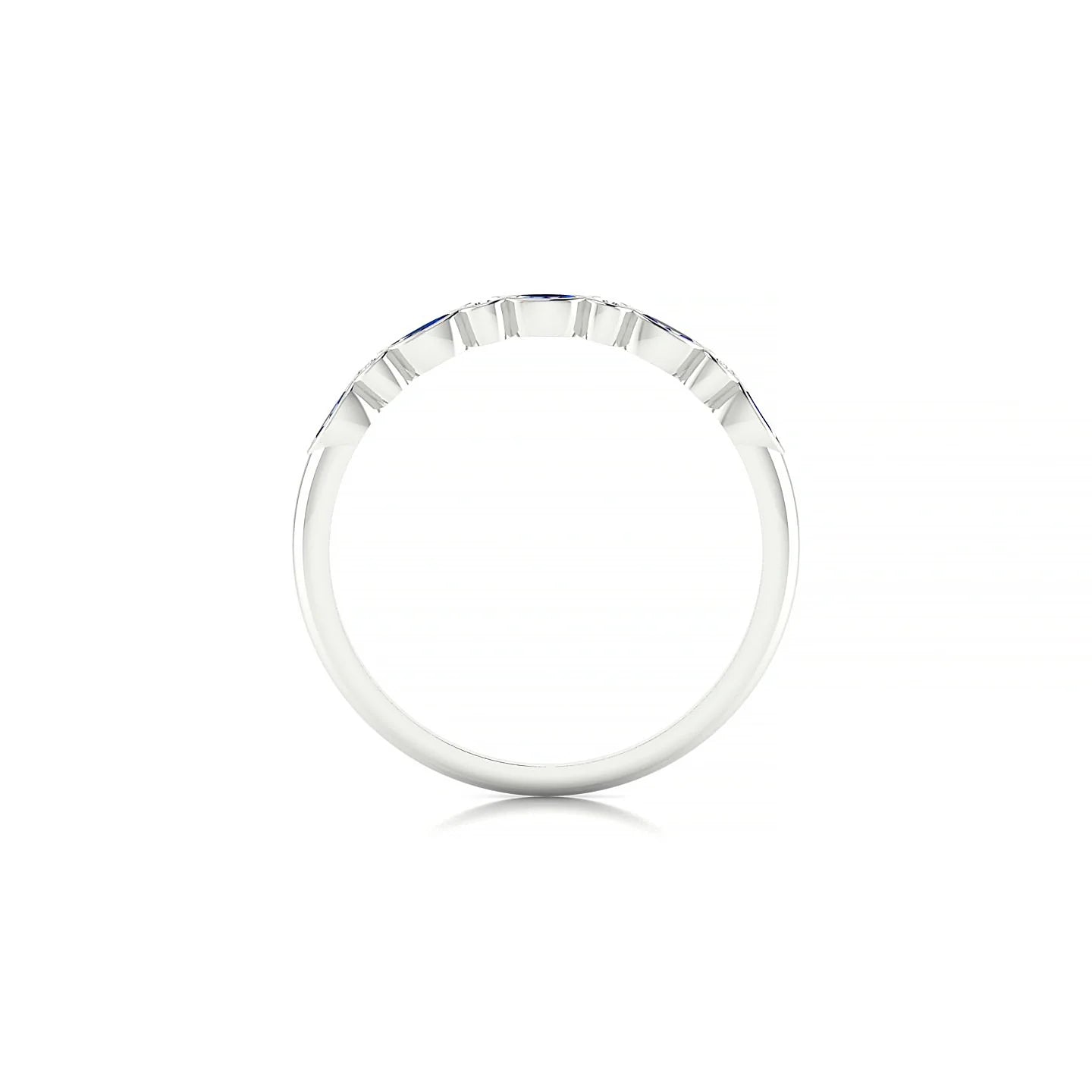 Delight | 18k White Gold 3 x 1.5 mm Marquise Sapphire Ring