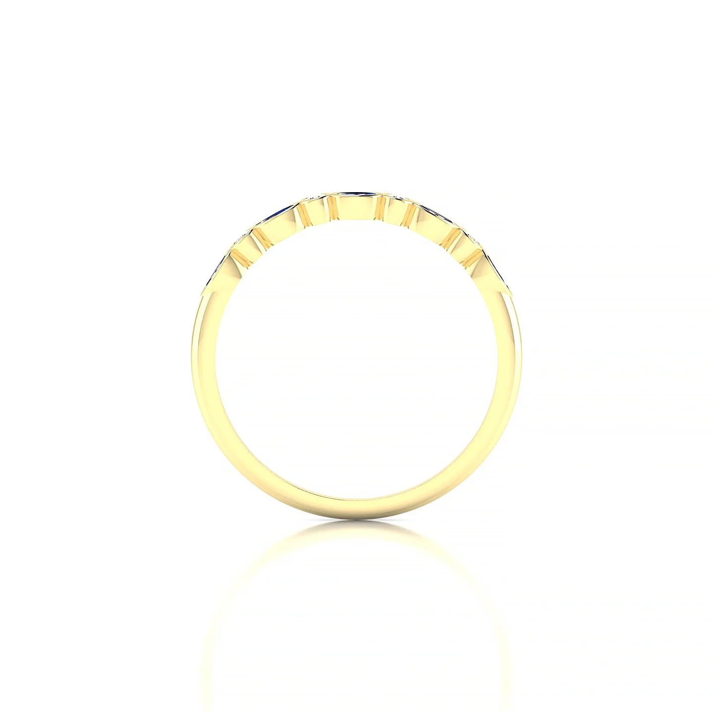 Delight | 18k Yellow Gold 3 x 1.5 mm Marquise Sapphire Ring
