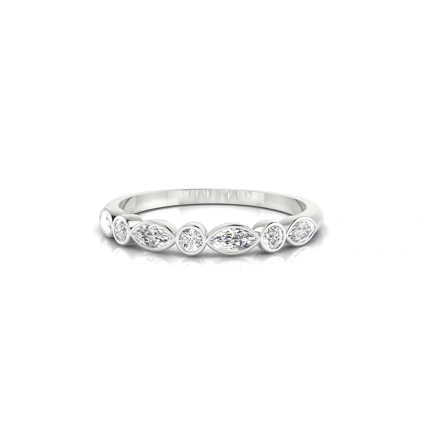 Delight | 18k White Gold 4 x 2 mm Marquise Diamond Ring