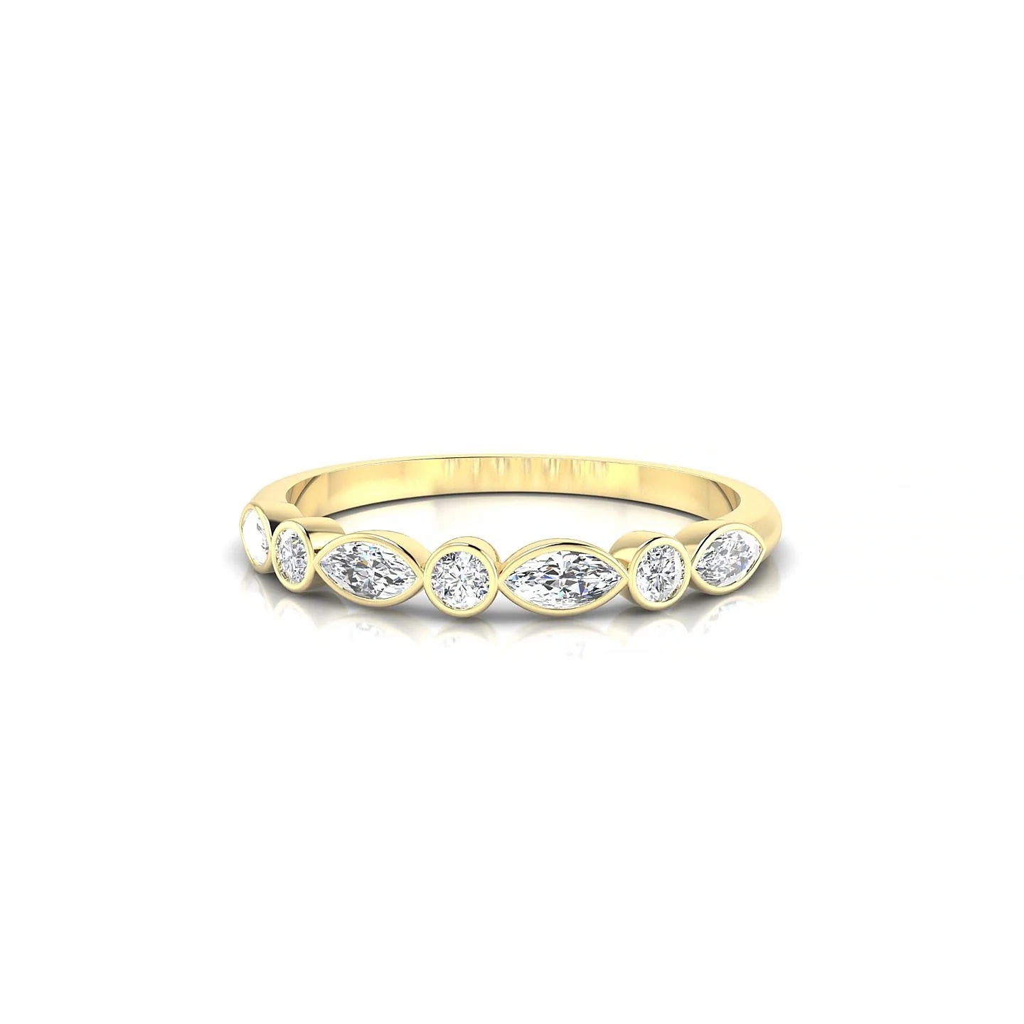 Delight | 18k Yellow Gold 4 x 2 mm Marquise Diamond Ring