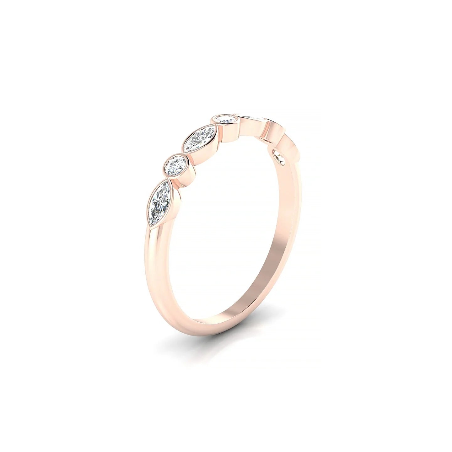 Delight | 18k Rose Gold 4 x 2 mm Marquise Diamond Ring