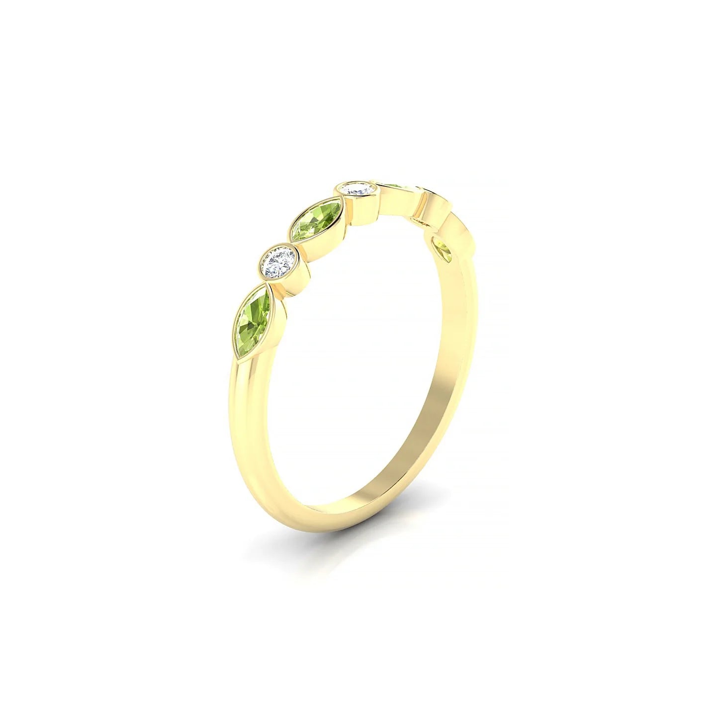 Delight | 18k Yellow Gold 4 x 2 mm Marquise Peridot Ring
