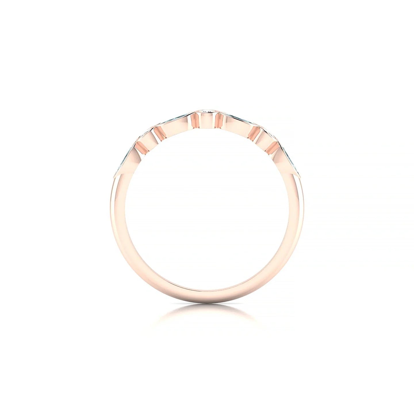 Delight | 18k Rose Gold 4 x 2 mm Marquise Aquamarine Ring