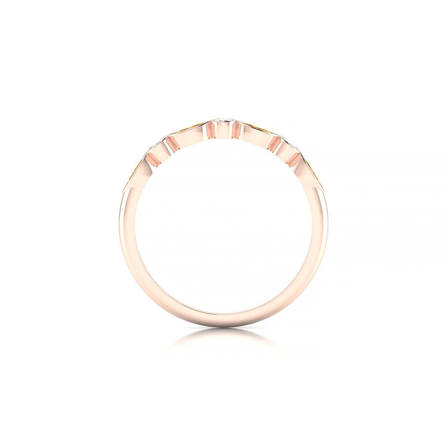 Delight | 18k Rose Gold 4 x 2 mm Marquise Citrine Ring