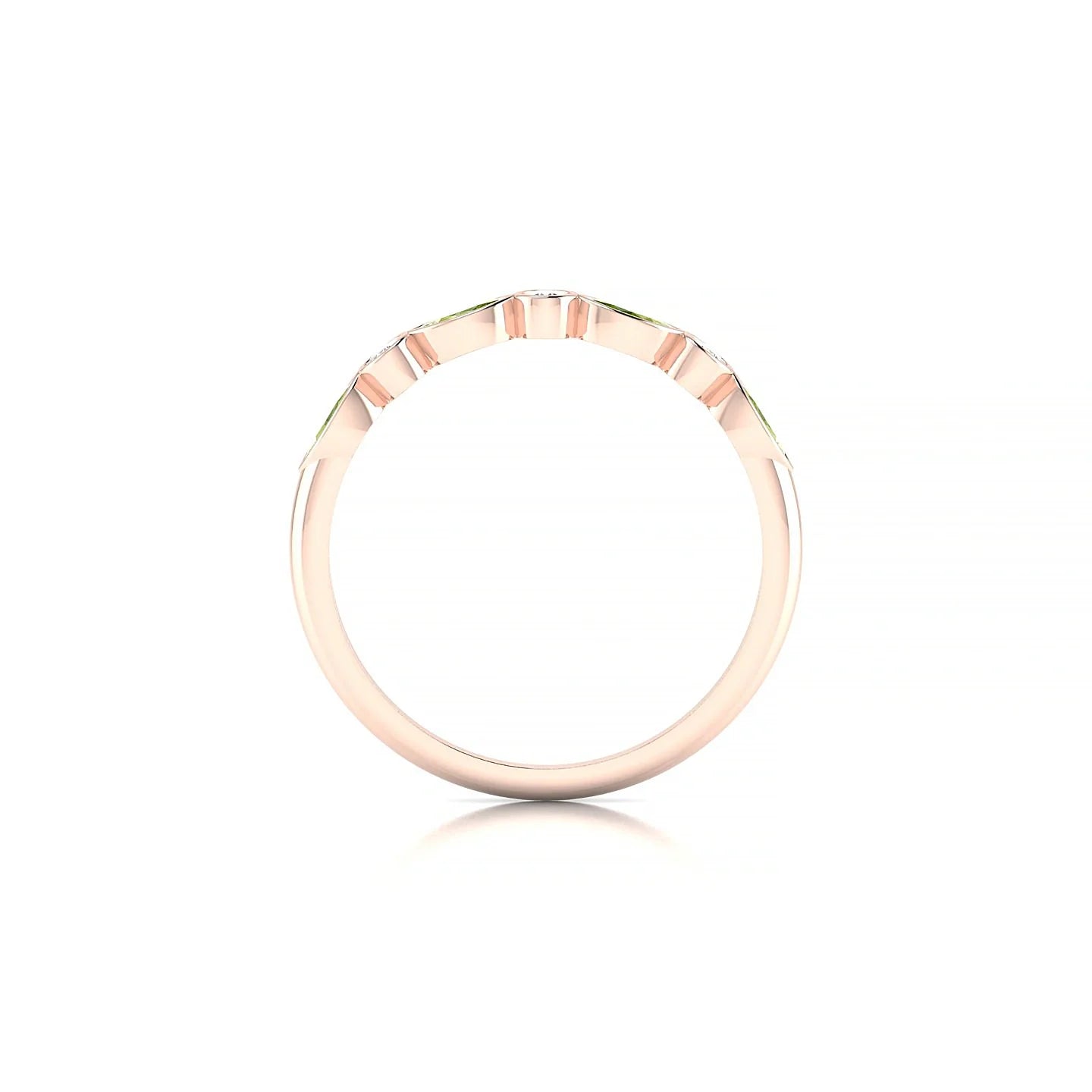 Delight | 18k Rose Gold 4 x 2 mm Marquise Peridot Ring