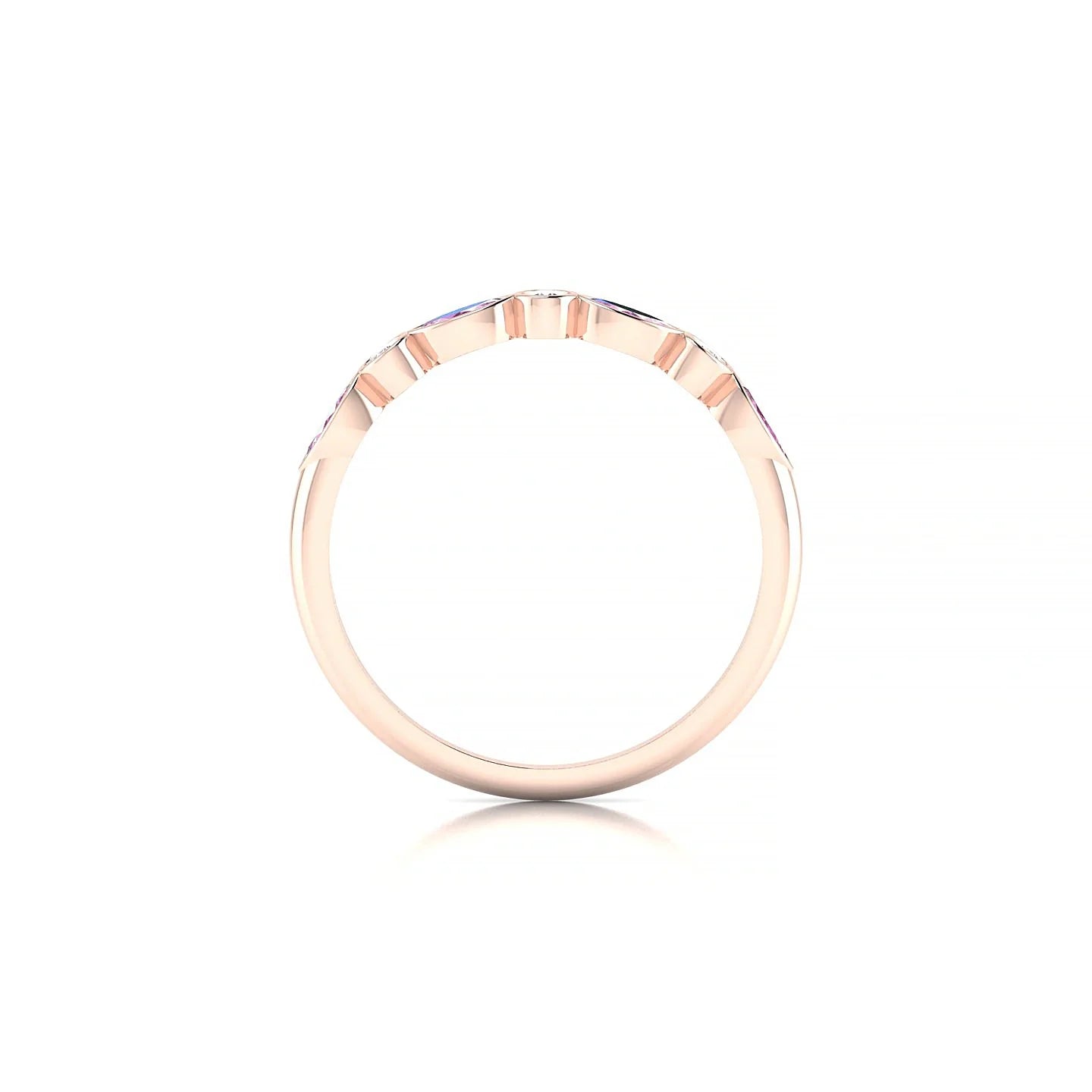 Delight | 18k Rose Gold 4 x 2 mm Marquise Pink Sapphire Ring