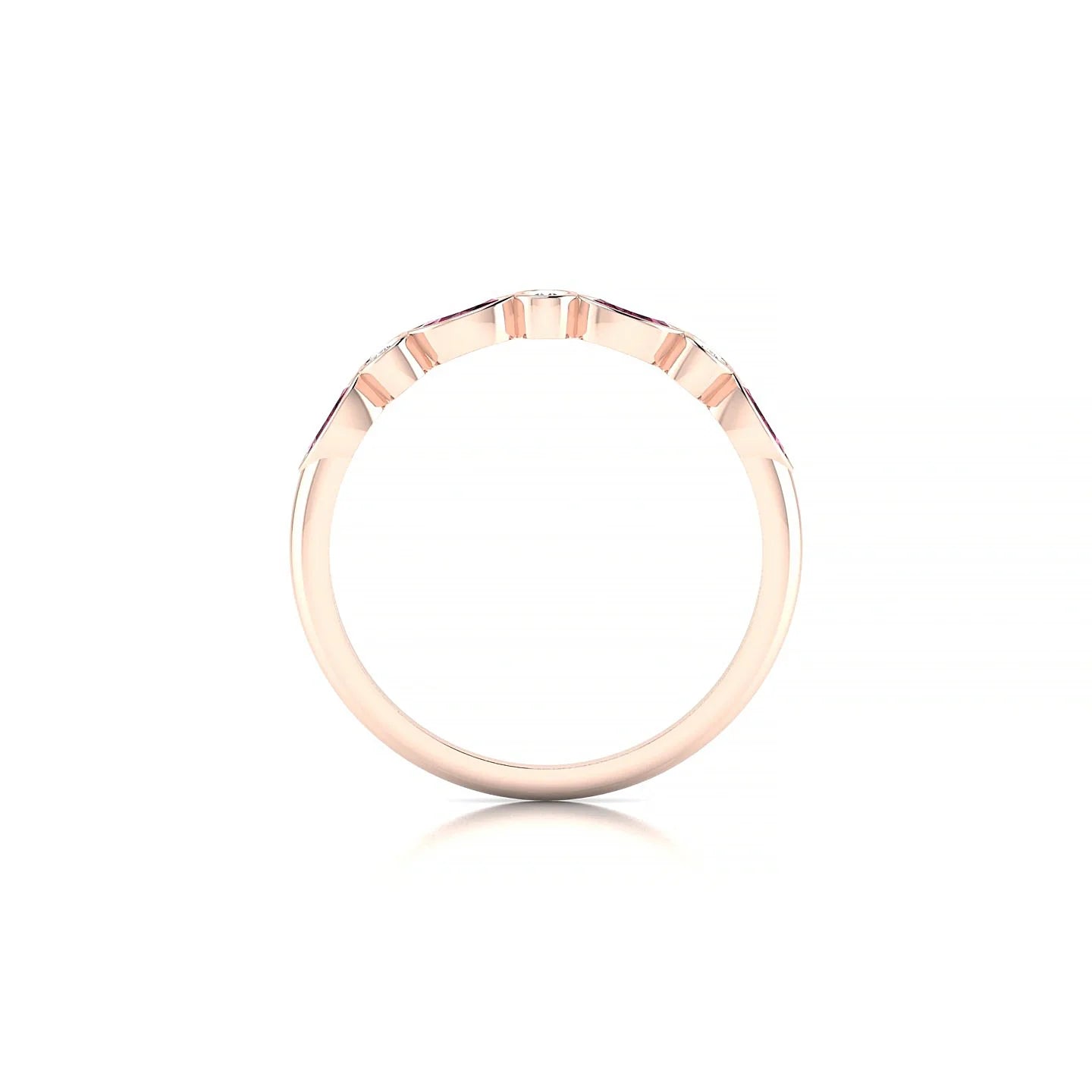 Delight | 18k Rose Gold 4 x 2 mm Marquise Rhodolite Ring