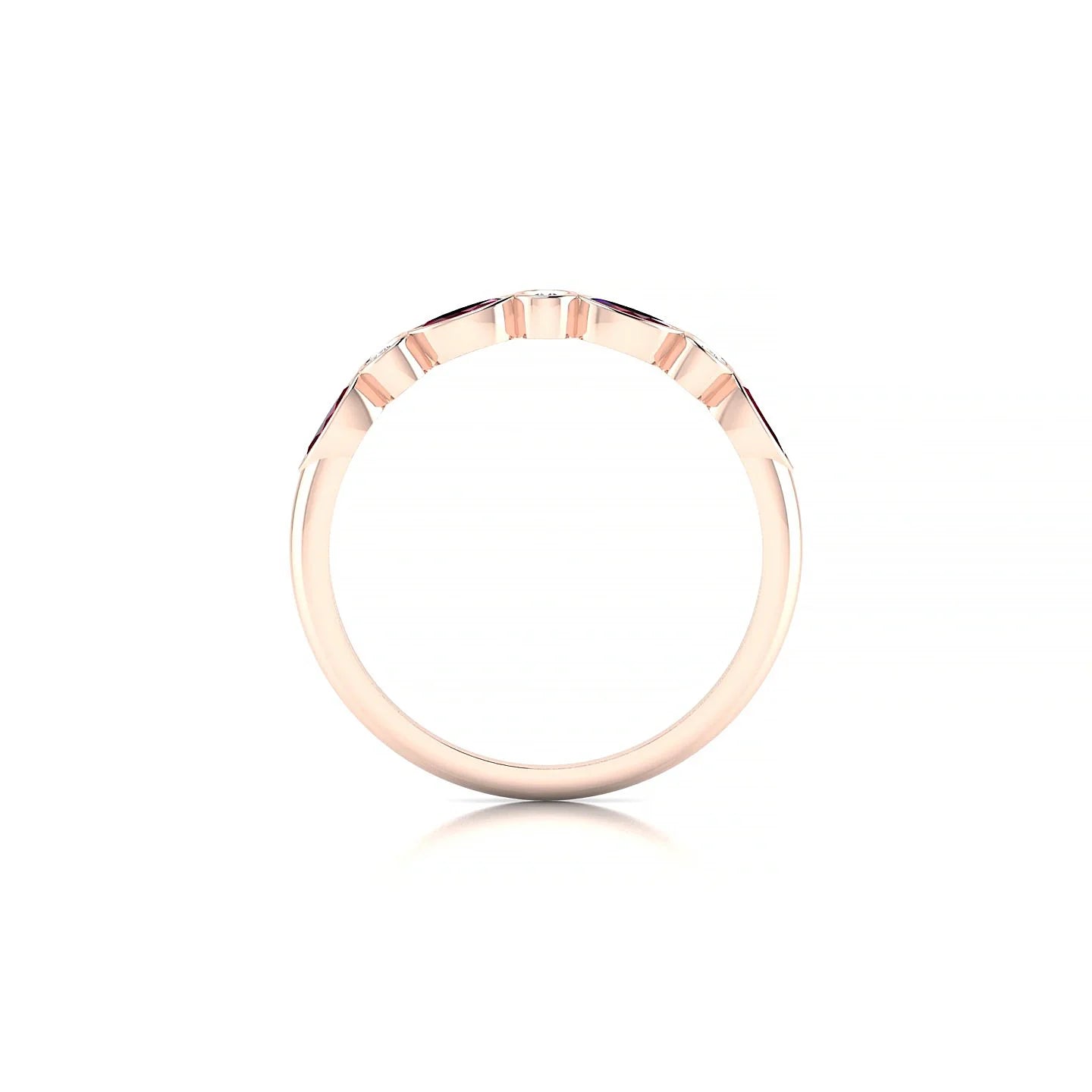 Delight | 18k Rose Gold 4 x 2 mm Marquise Ruby Ring