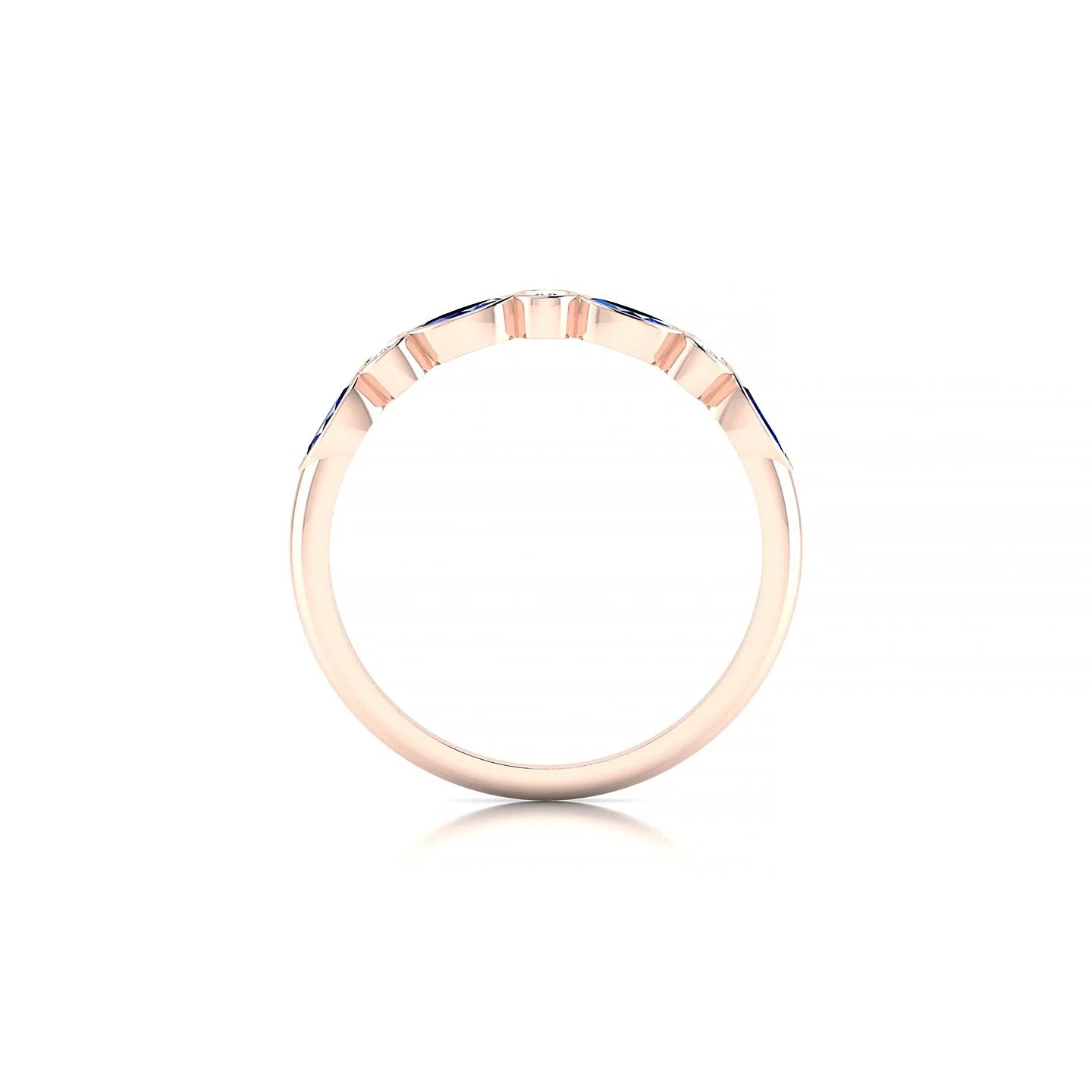Delight | 18k Rose Gold 4 x 2 mm Marquise Sapphire Ring