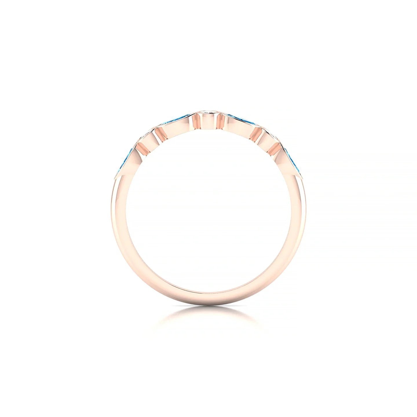 Delight | 18k Rose Gold 4 x 2 mm Marquise Topaz Ring