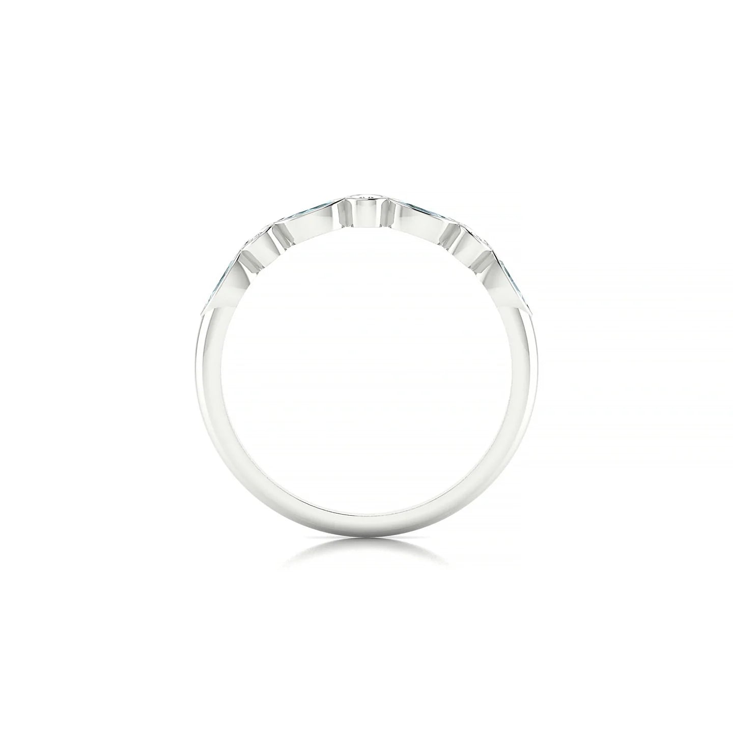 Delight | 18k White Gold 4 x 2 mm Marquise Aquamarine Ring