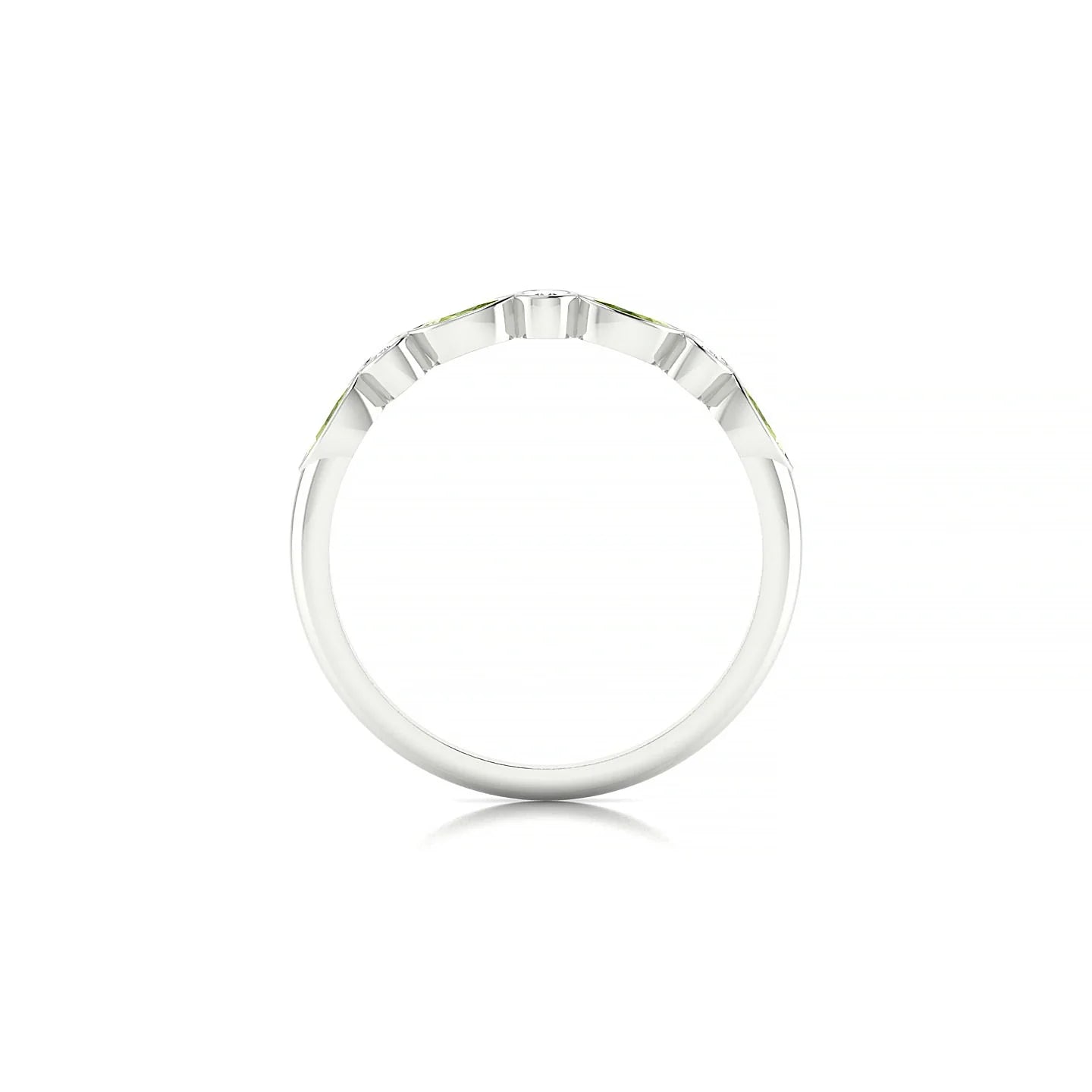 Delight | 18k White Gold 4 x 2 mm Marquise Peridot Ring