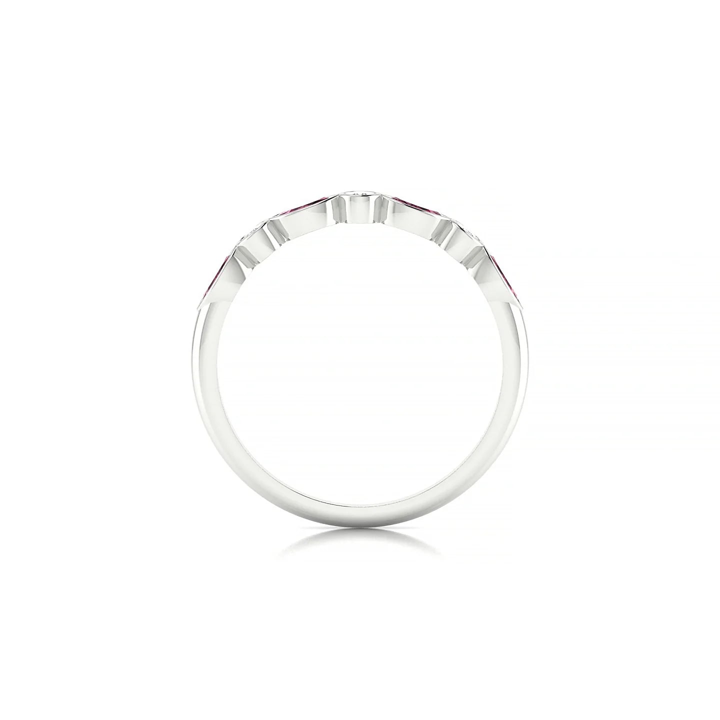 Delight | 18k White Gold 4 x 2 mm Marquise Rhodolite Ring