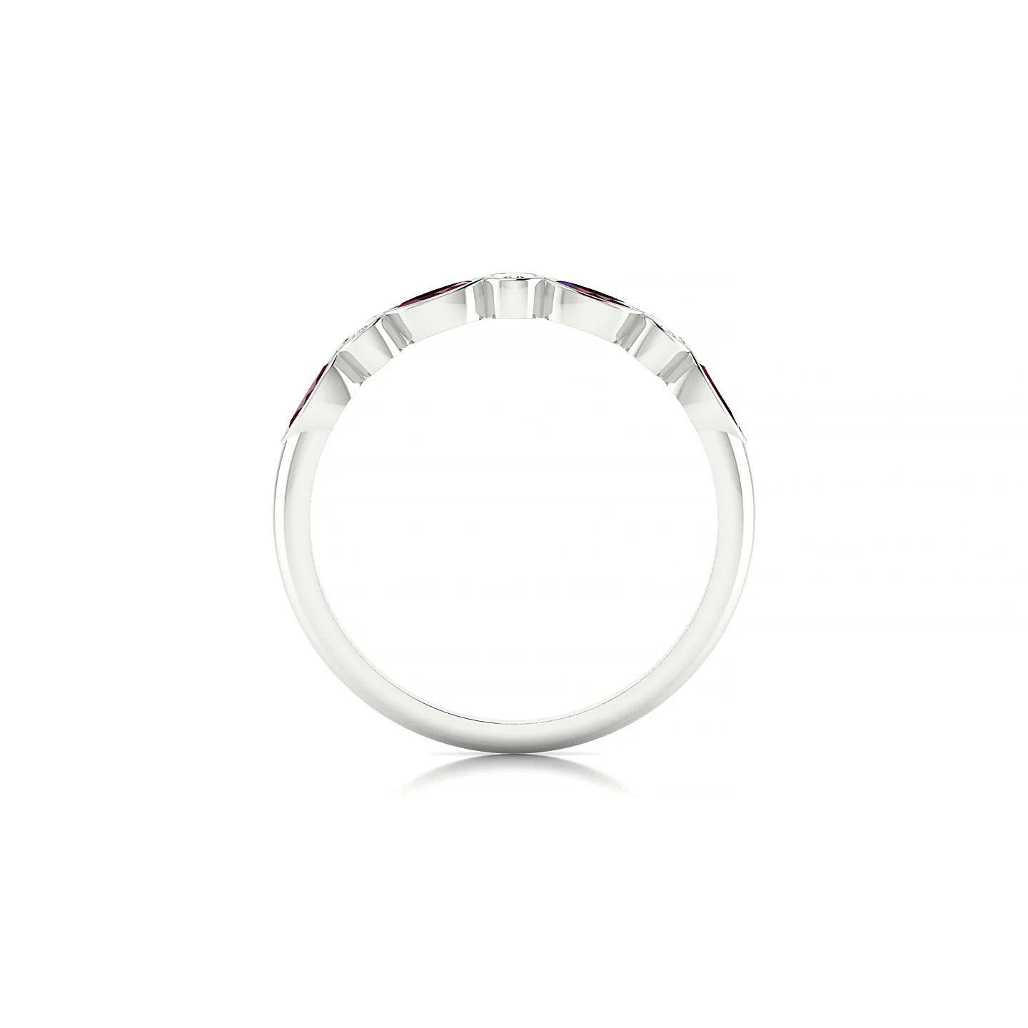 Delight | 18k White Gold 4 x 2 mm Marquise Ruby Ring