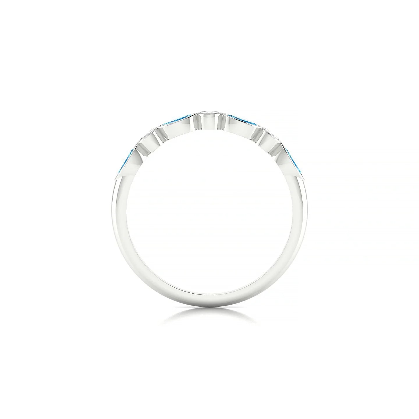 Delight | 18k White Gold 4 x 2 mm Marquise Topaz Ring