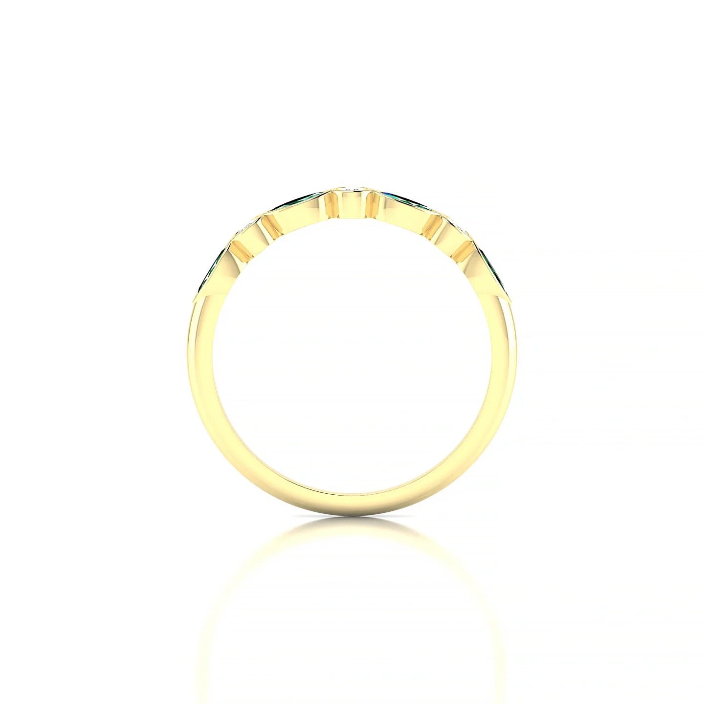 Delight | 18k Yellow Gold 4 x 2 mm Marquise Emerald Ring