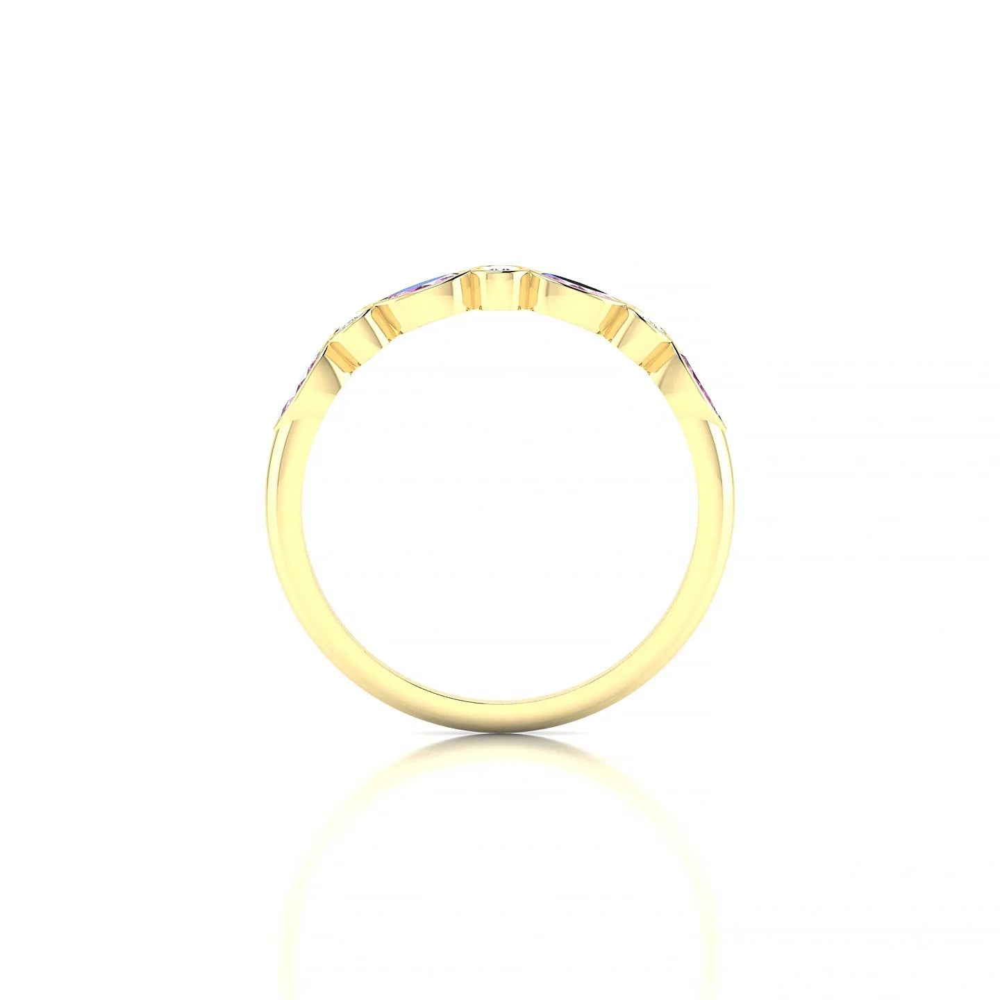 Delight | 18k Yellow Gold 4 x 2 mm Marquise Pink Sapphire Ring