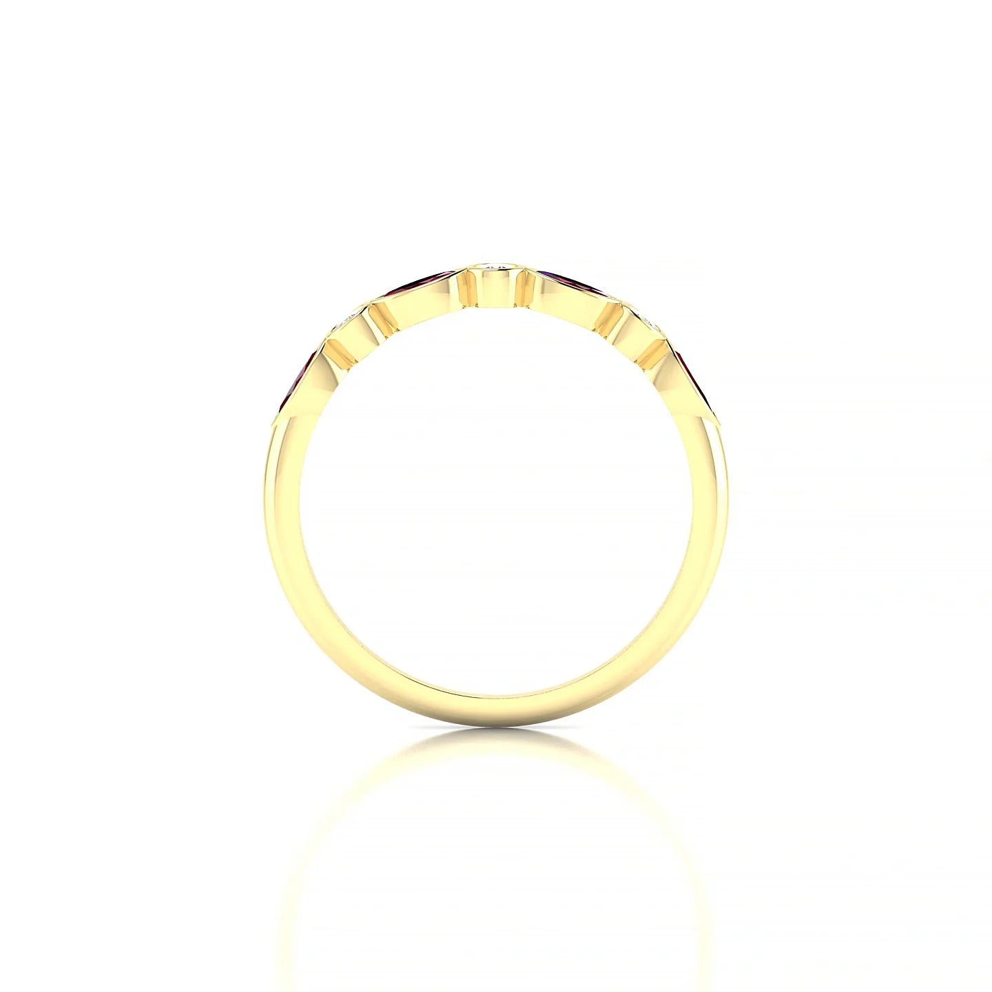 Delight | 18k Yellow Gold 4 x 2 mm Marquise Ruby Ring