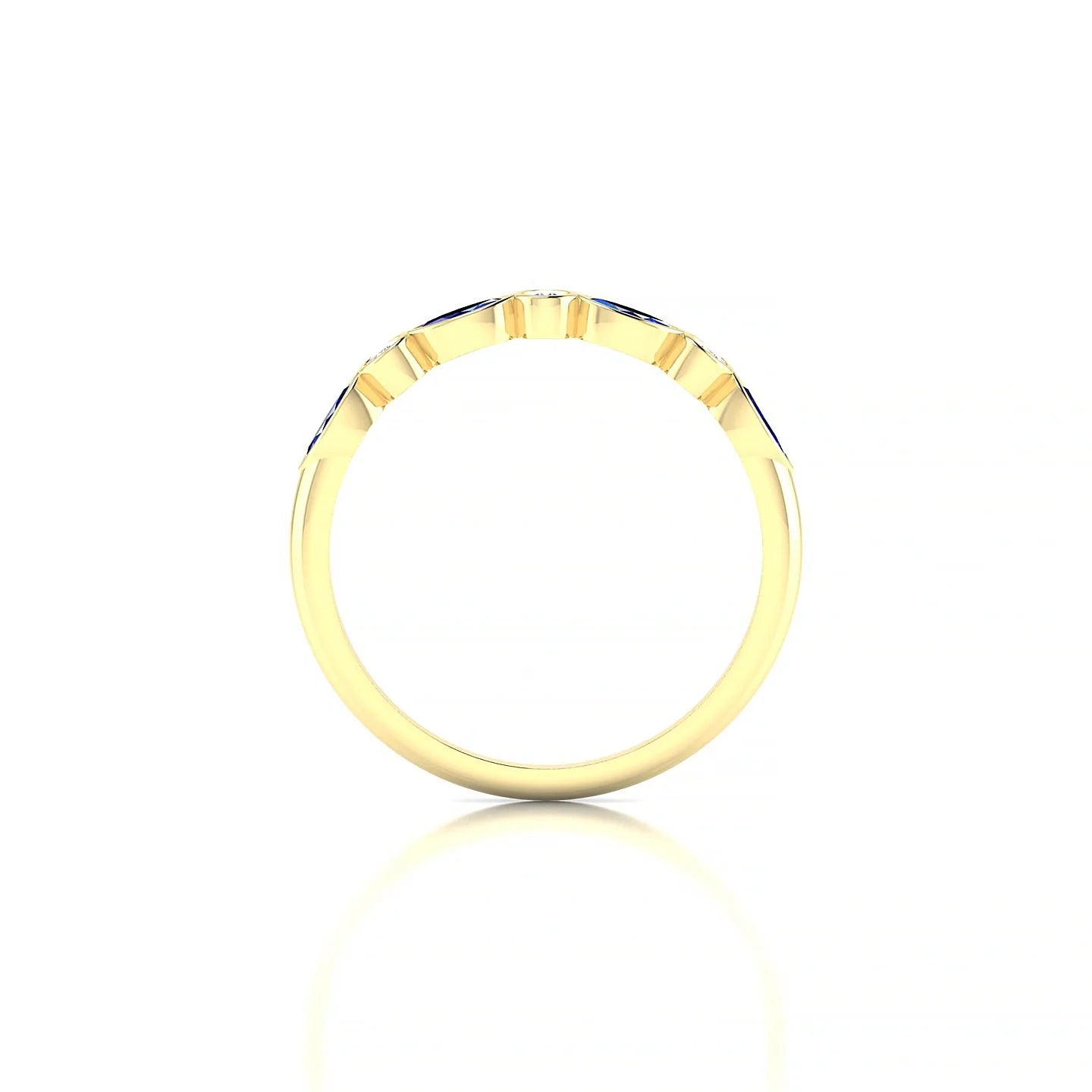 Delight | 18k Yellow Gold 4 x 2 mm Marquise Sapphire Ring