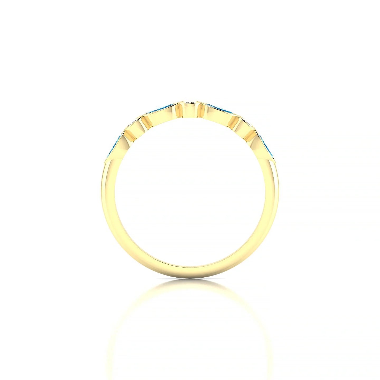 Delight | 18k Yellow Gold 4 x 2 mm Marquise Topaz Ring