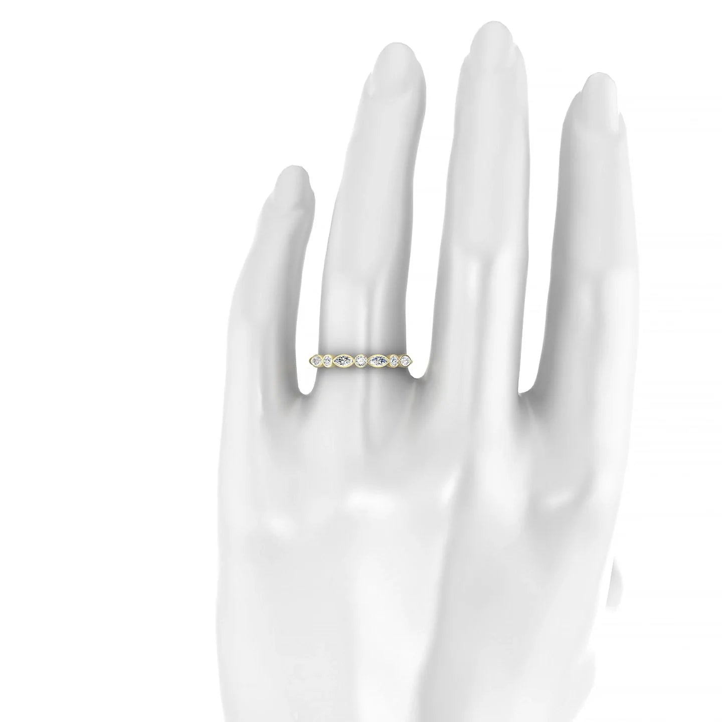 Delight | 18k Yellow Gold 4 x 2 mm Marquise Diamond Ring
