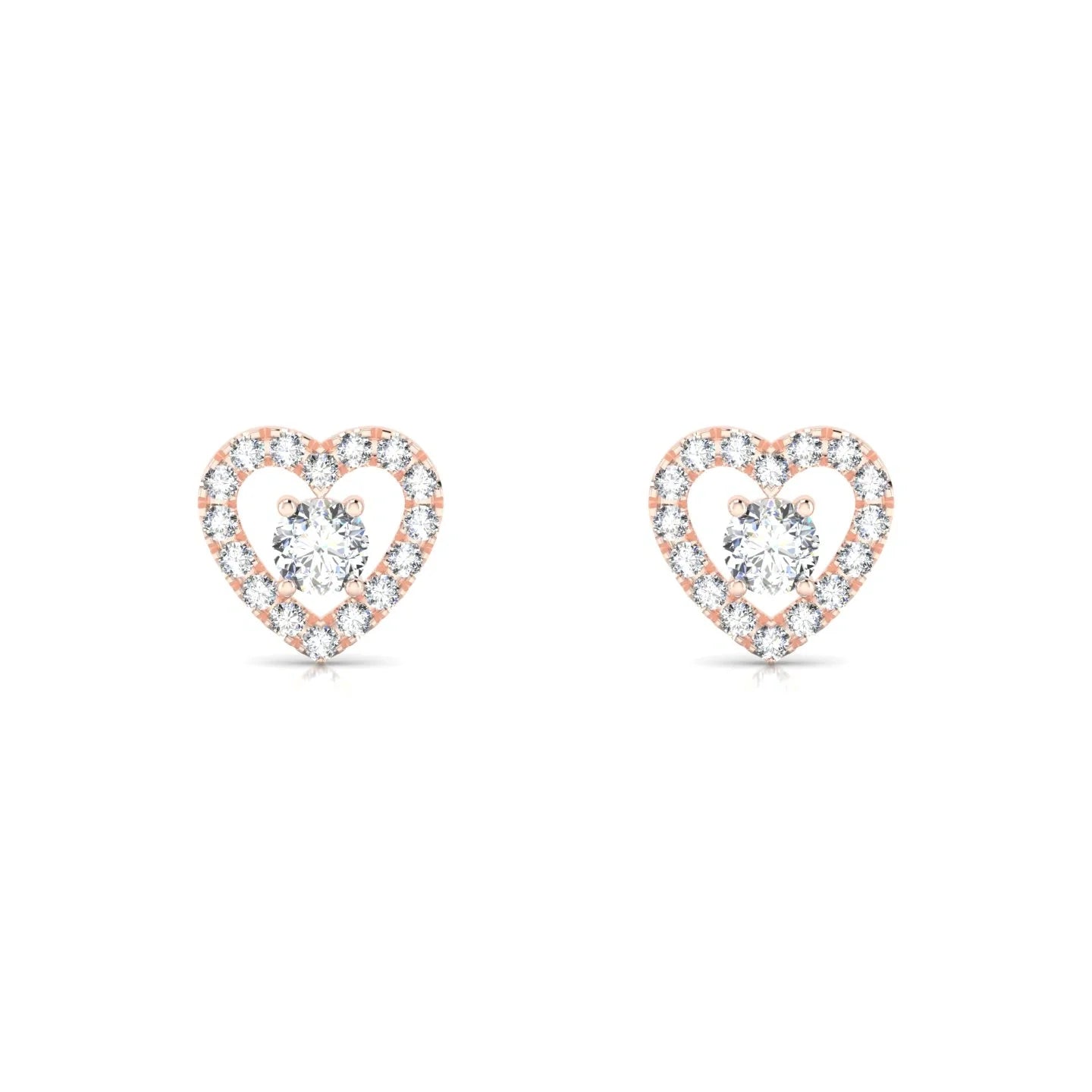 Desire | 18k Rose Gold 3 mm Round Diamond Earrings