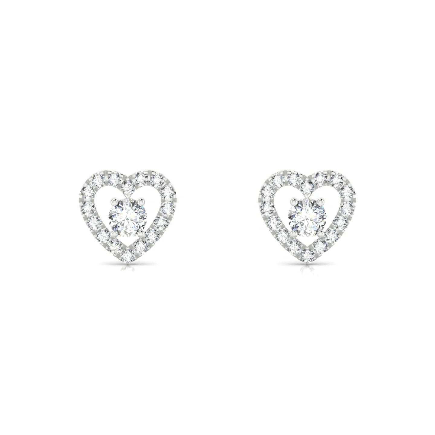Desire | 18k White Gold 3 mm Round Diamond Earrings