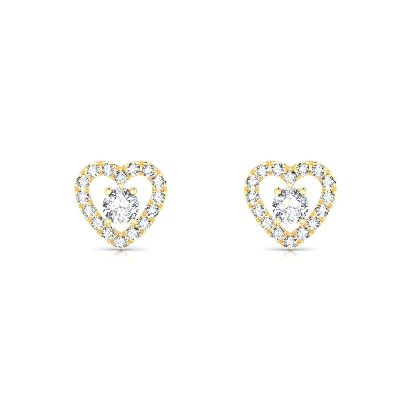 Desire | 18k Yellow Gold 3 mm Round Diamond Earrings