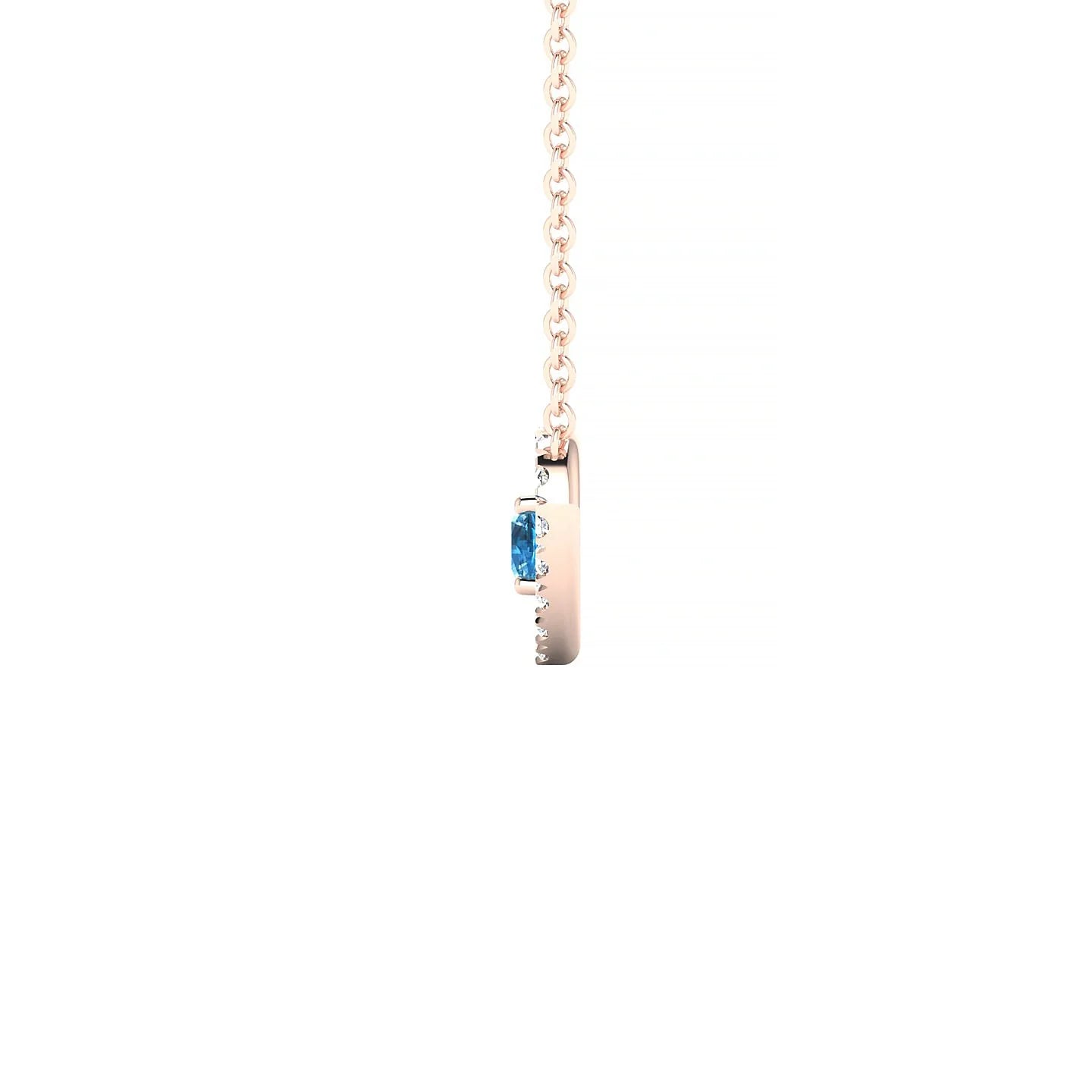Desire | 18k Rose Gold 3 mm Round Topaz Pendant