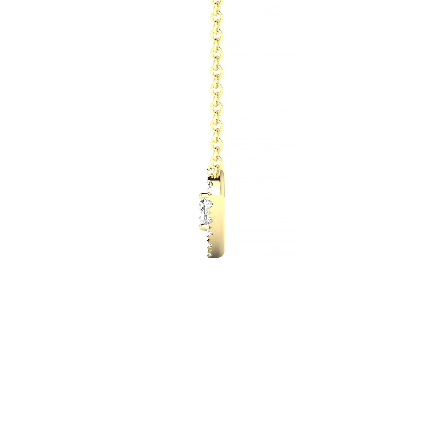 Desire | 18k Yellow Gold 3 mm Round Diamond Pendant