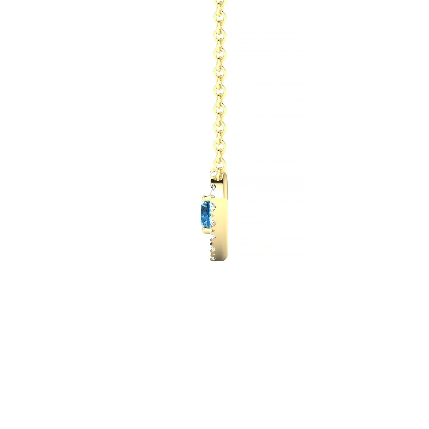 Desire | 18k Yellow Gold 3 mm Round Topaz Pendant